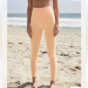 Free people peach karma leggings light cream orange we the free movement xs